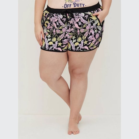 Torrid Disney The Little Mermaid Sleep Short - Ariel Shells Black - Picture 2 of 5